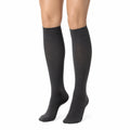 Calze al ginocchio 35-38 in tessuto elasticizzato nero - stile essenziale