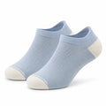 Calzini alla caviglia 39-42 in tessuto a maglia azzurro e bianco - leggeri e traspiranti