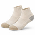 Calze alla caviglia 39-42 in maglia color panna beige e grigio - traspiranti elastiche