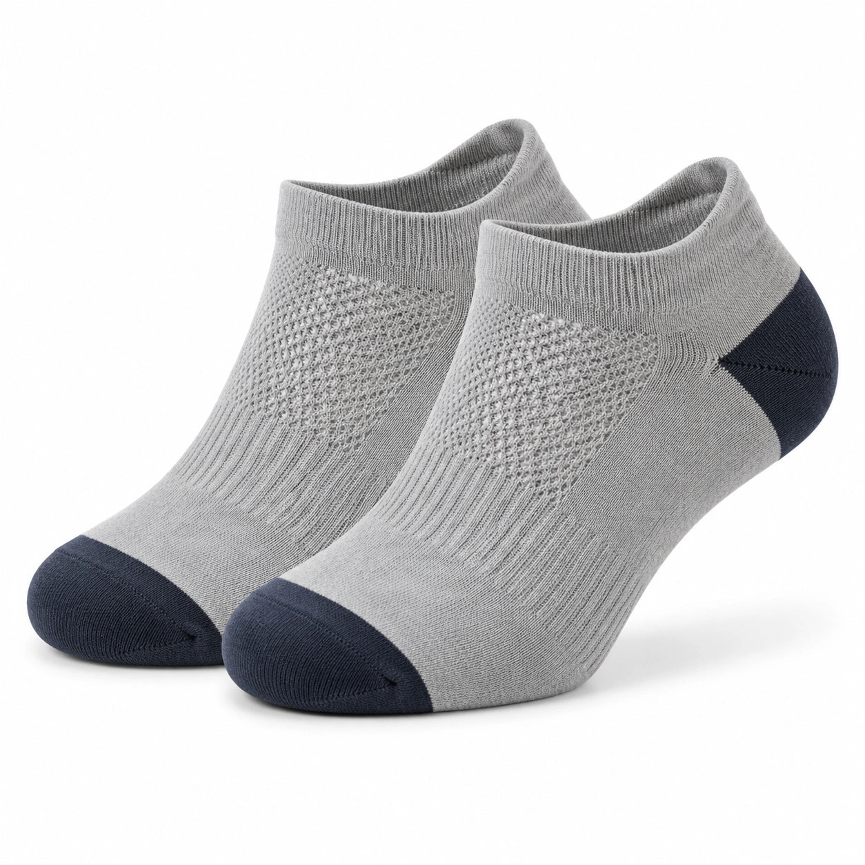 Calzini sportivi alla caviglia 39-42 in maglia grigio chiaro e blu scuro traspiranti