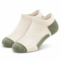 Calze sportive basse 39-42 in tessuto a maglia avorio e verde salvia