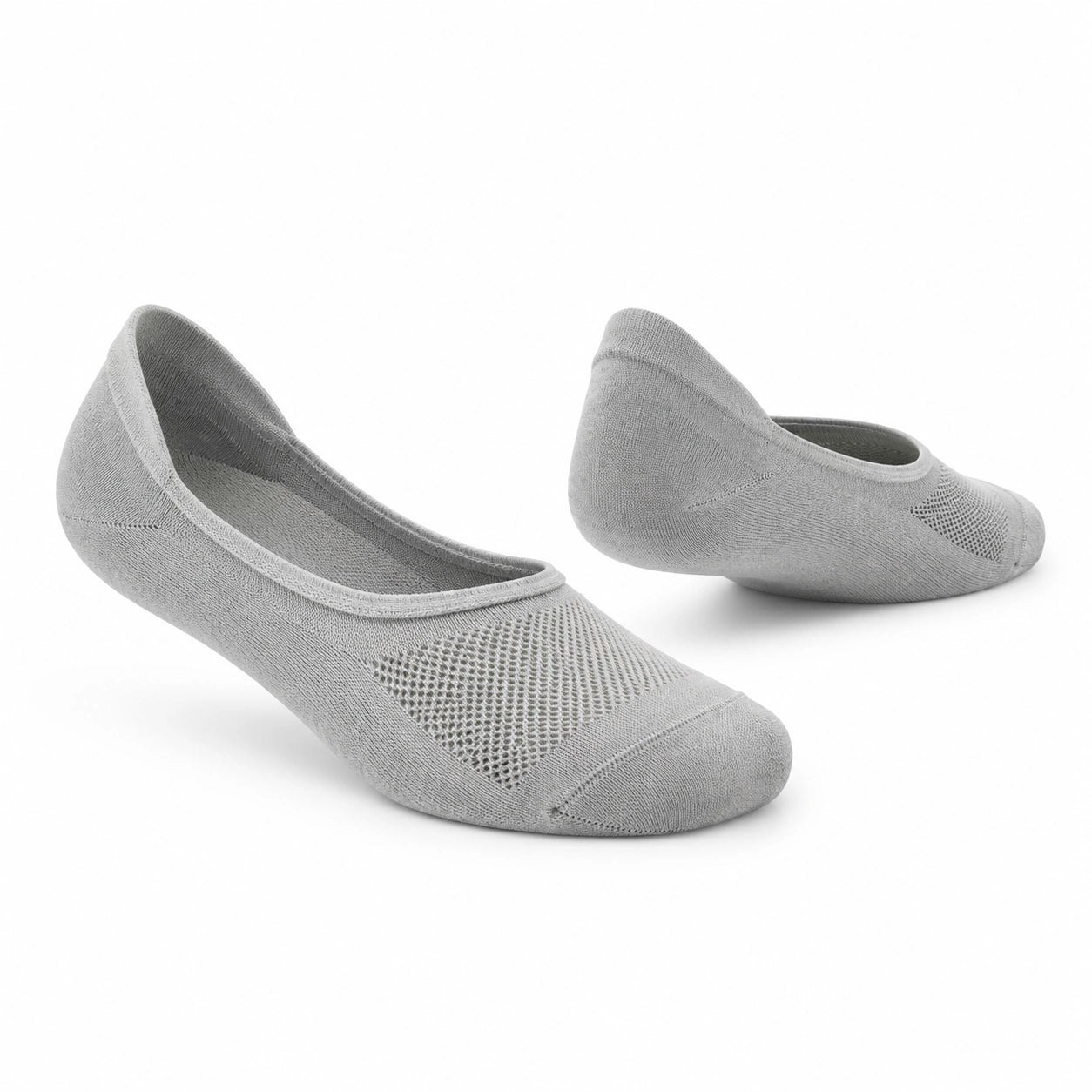 Calzini ballerina 39-42 in tessuto lavorato grigio - traspiranti e elasticizzati